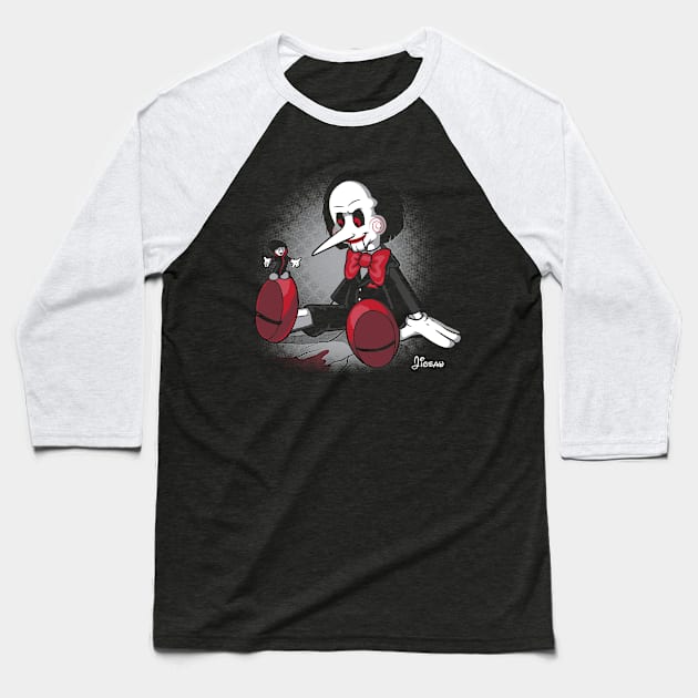 Wish Upon A Saw Baseball T-Shirt by Ratigan